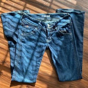 Hudson Low-Rise Dark Blue Boot Cut Jeans Size 26
